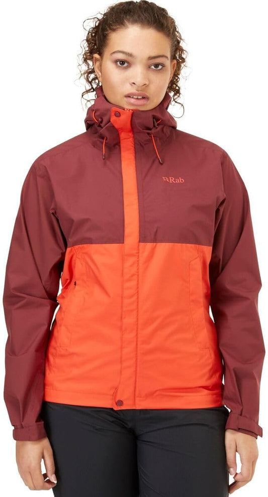 Rab Women's Downpour Eco Waterproof Breathable Jacket for Hiking, Trekking, & Climbing