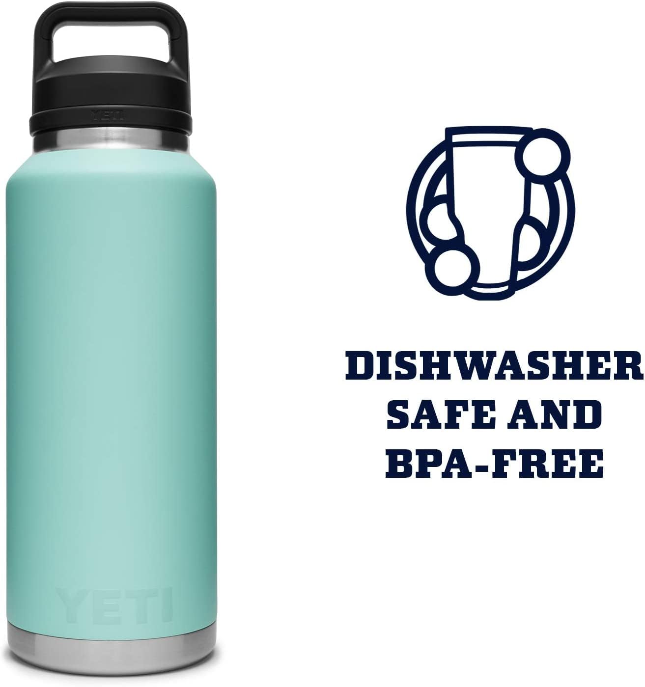 YETI Rambler Bottle Chug, Vaccum Insulated Stainless Steel Bottle with Leakproof Chug Cap, 46 oz (1.4 L)