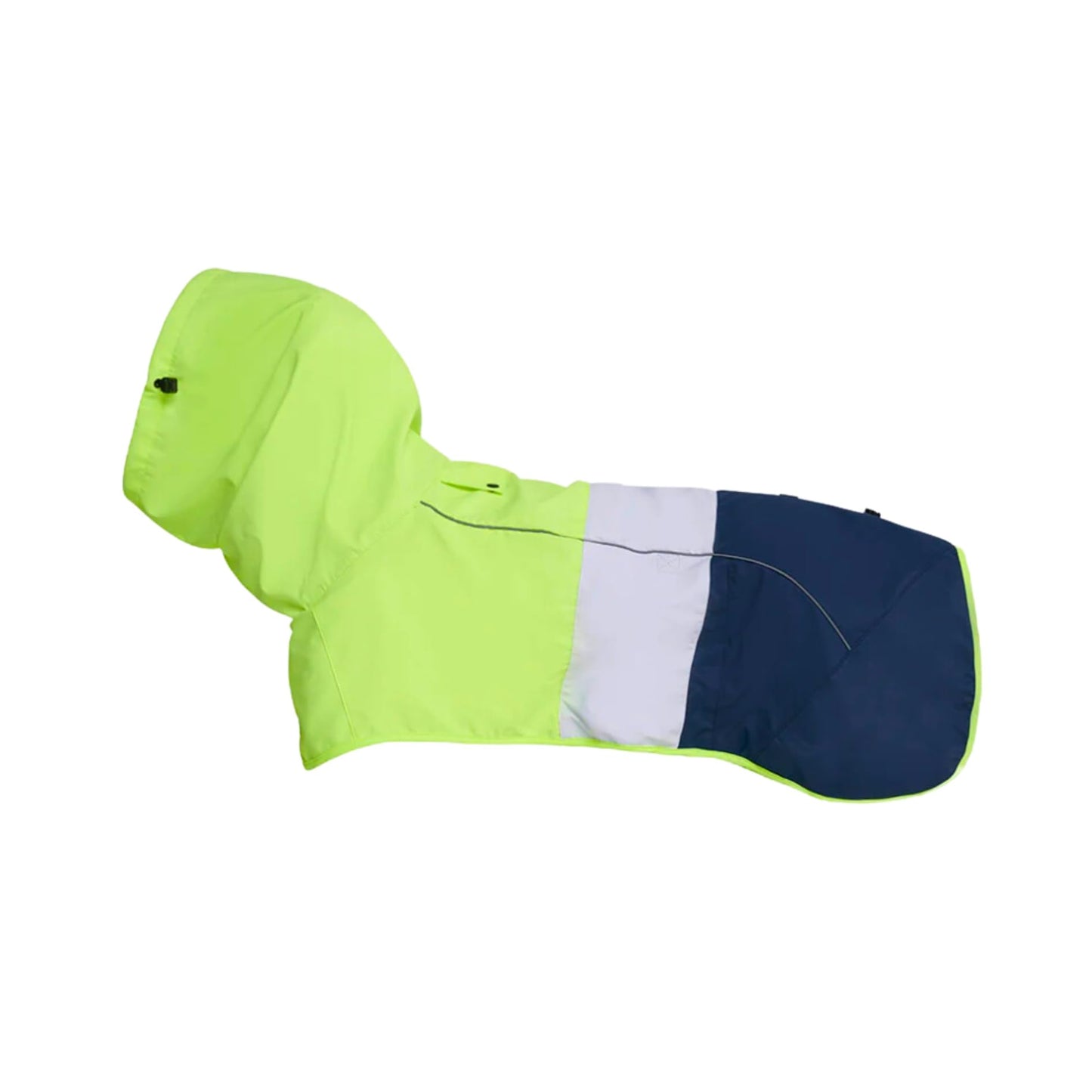 Spark Paws Dog Raincoat, Waterproof Windproof Rain Jacket, For Small Medium Large Extra Large Dogs, Reflective Breathable Full-body Coverage Dry Suit - Neon White Navy Blue, 2XL