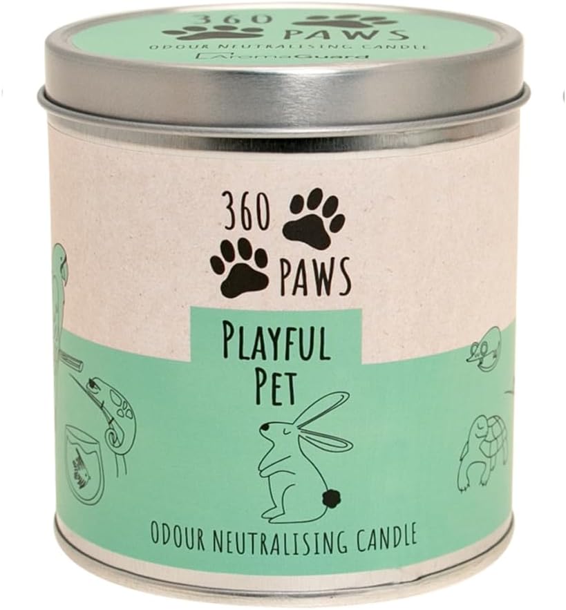 360 Paws Odour Neutralising Frangranced Pet Candle Fresh Lavendar & Neroli - Playful Pet Scented Candle