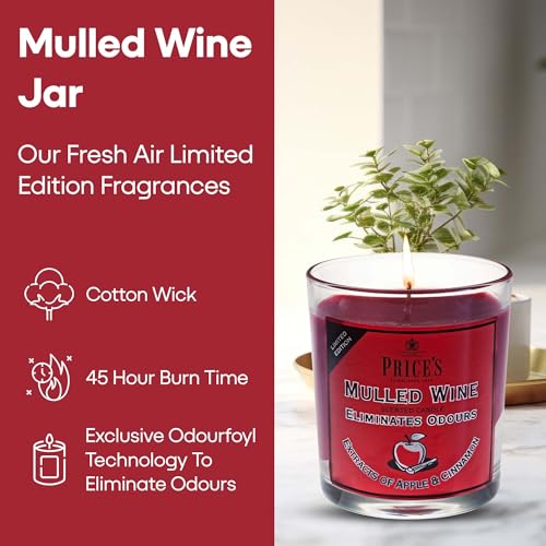 Price's - Household Pet Jar Candle - Odour Eliminating Candle - Made With Orange, Lemon & Thyme Extracts - Clean, Fresh, Quality Fragrance - Long Lasting Scent