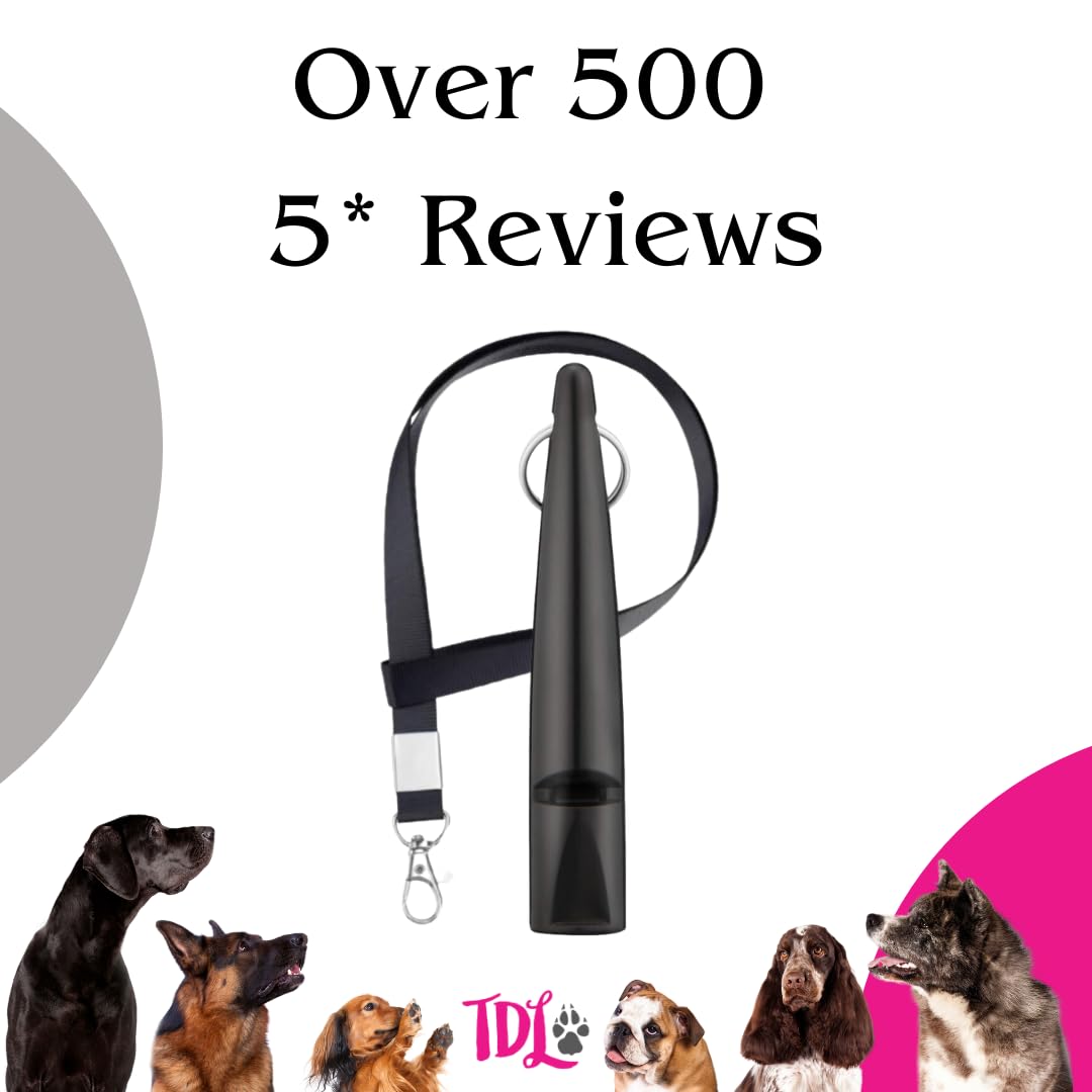 TDL Gun Dog Training Whistle with Lanyard - Dog Whistle with Loud, Solid Tone & Far Reaching Sound - Ideal High-Frequency Long-Distance Dog Recall Whistle for Most Breeds