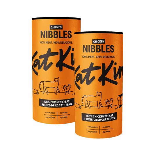 KatKin Chicken Nibbles (50g Tube): 100% Breast Freeze-Dried Cat Treats – Delicious Fresh Chicken; Freeze-Dried to Protect Nutrition; Made in the UK for Cats and Kittens