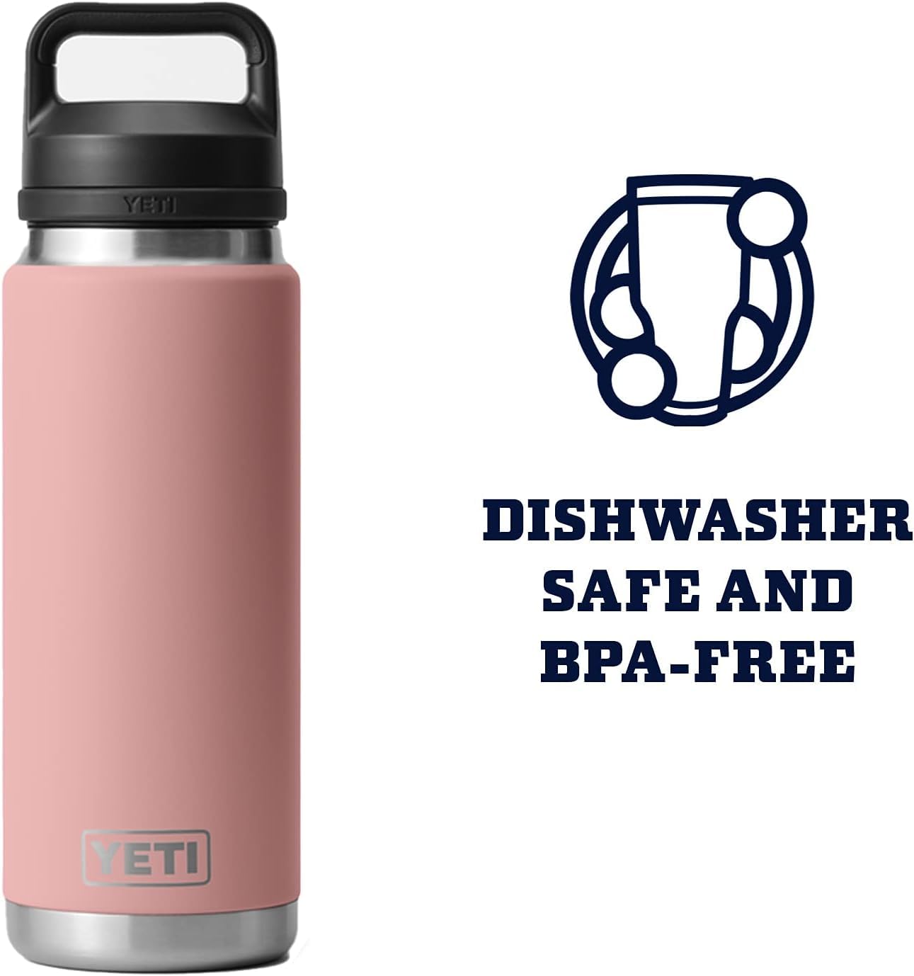 YETI Rambler Bottle Chug, Vaccum Insulated Stainless Steel Bottle with Leakproof Chug Cap, 26 oz (769 ml)
