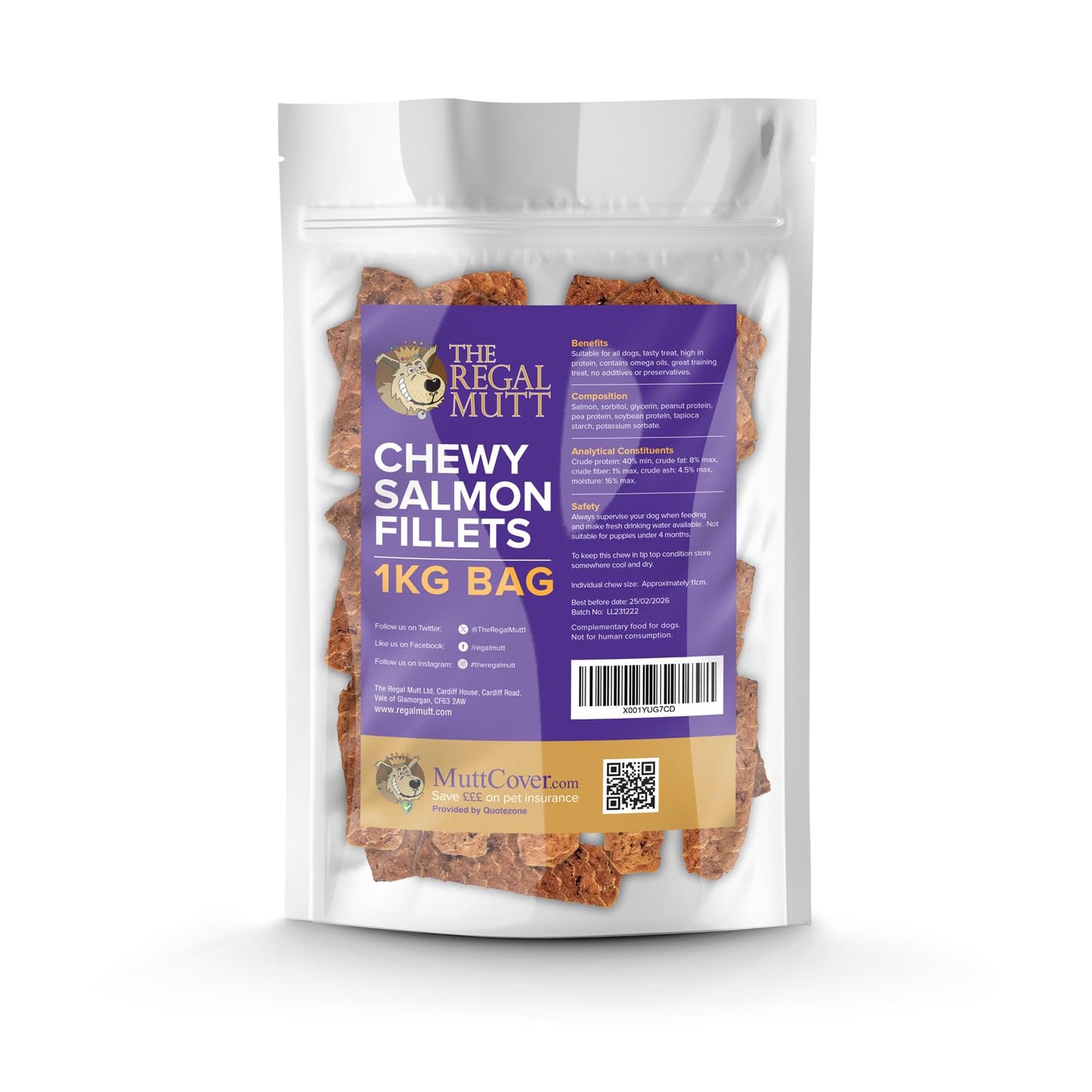 The Regal Mutt - Chewy Duck Fillets - 1kg Bag