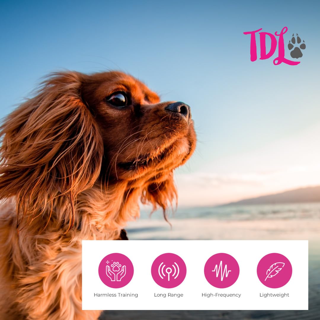 TDL Gun Dog Training Whistle with Lanyard - Dog Whistle with Loud, Solid Tone & Far Reaching Sound - Ideal High-Frequency Long-Distance Dog Recall Whistle for Most Breeds