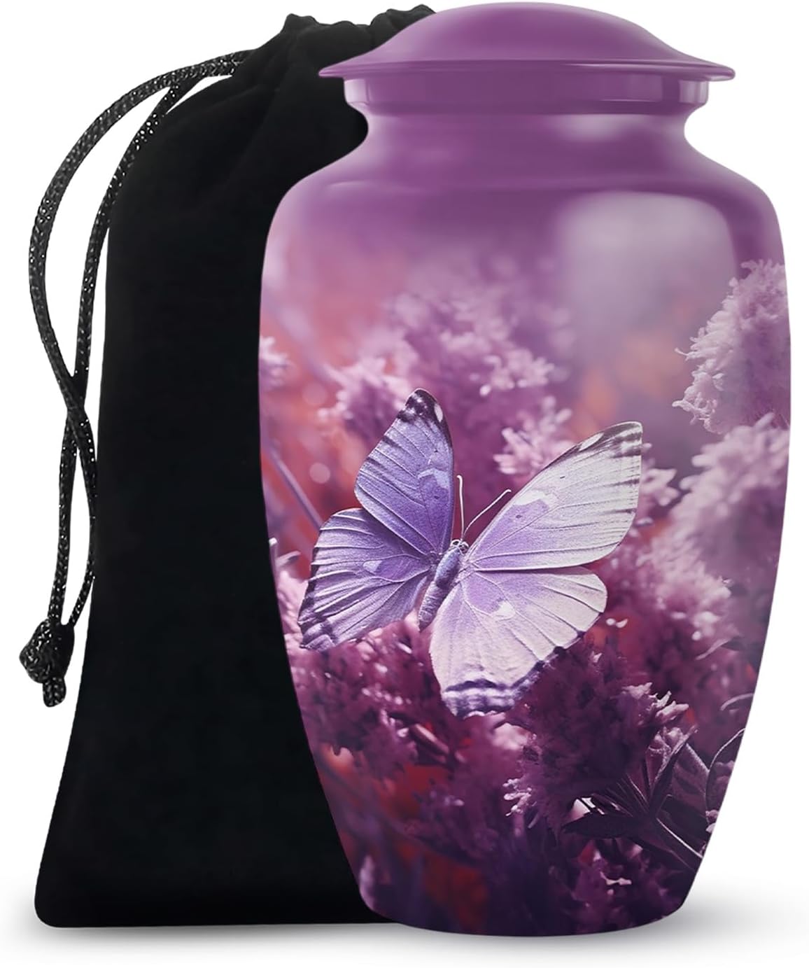 YASUBJAG Dove Urn - Aluminium Cremation Urn for Adults, Multicolor, Birds Pattern, 10 Inch