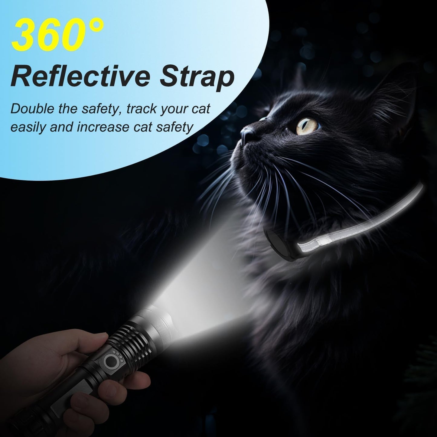 Cat Tracker - Real Time GPS Tracker for Cats - No Monthly Fee - Works with Apple Find My (Only iOS) - Elastic Cat Collar - GPS Tracking Device Cats Collar(1 Pack)