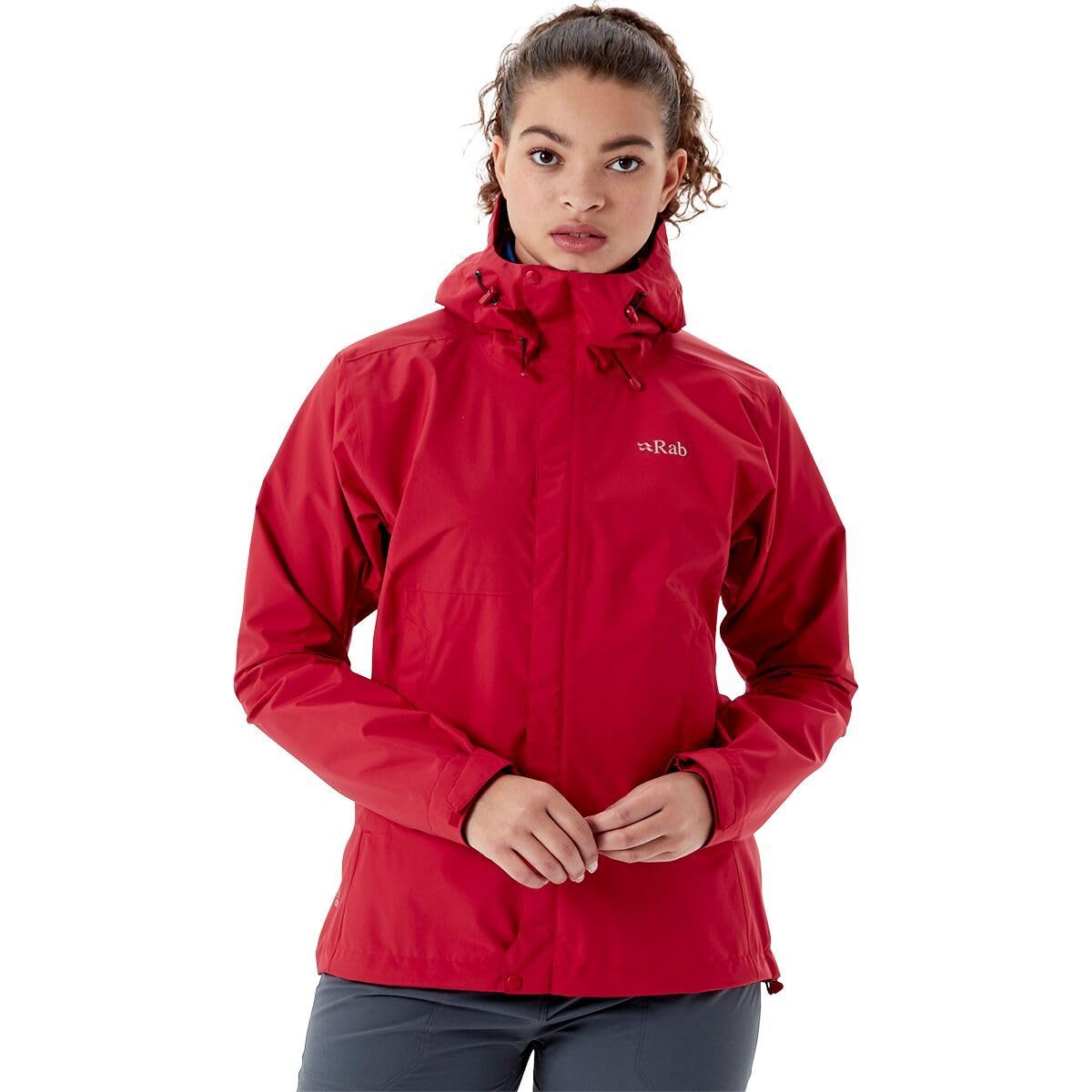Rab Women's Downpour Eco Waterproof Breathable Jacket for Hiking, Trekking, & Climbing