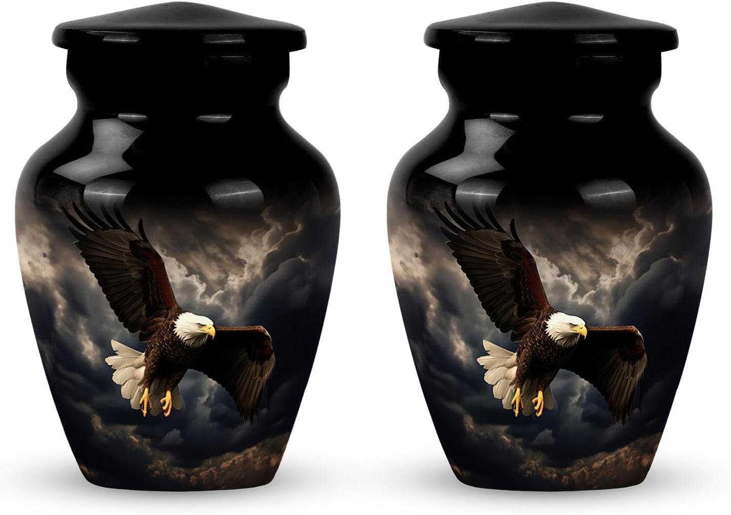 YASUBJAG Dove Urn - Aluminium Cremation Urn for Adults, Multicolor, Birds Pattern, 10 Inch
