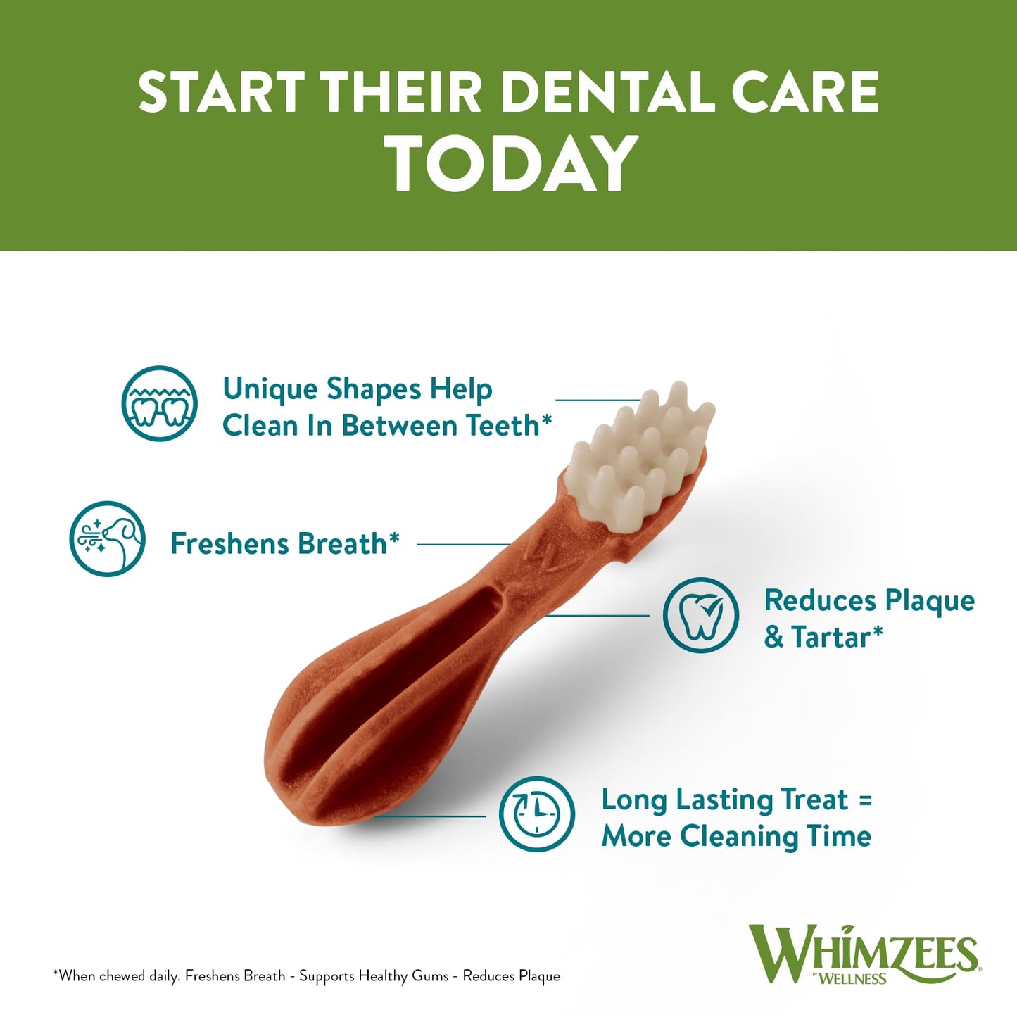 WHIMZEES By Wellness Variety Box Dental, Mixed Shapes, Size S, 56 Pieces, Natural and Grain Free Dog Chews, Dog Dental Sticks for Small Breeds, No Added Sugar