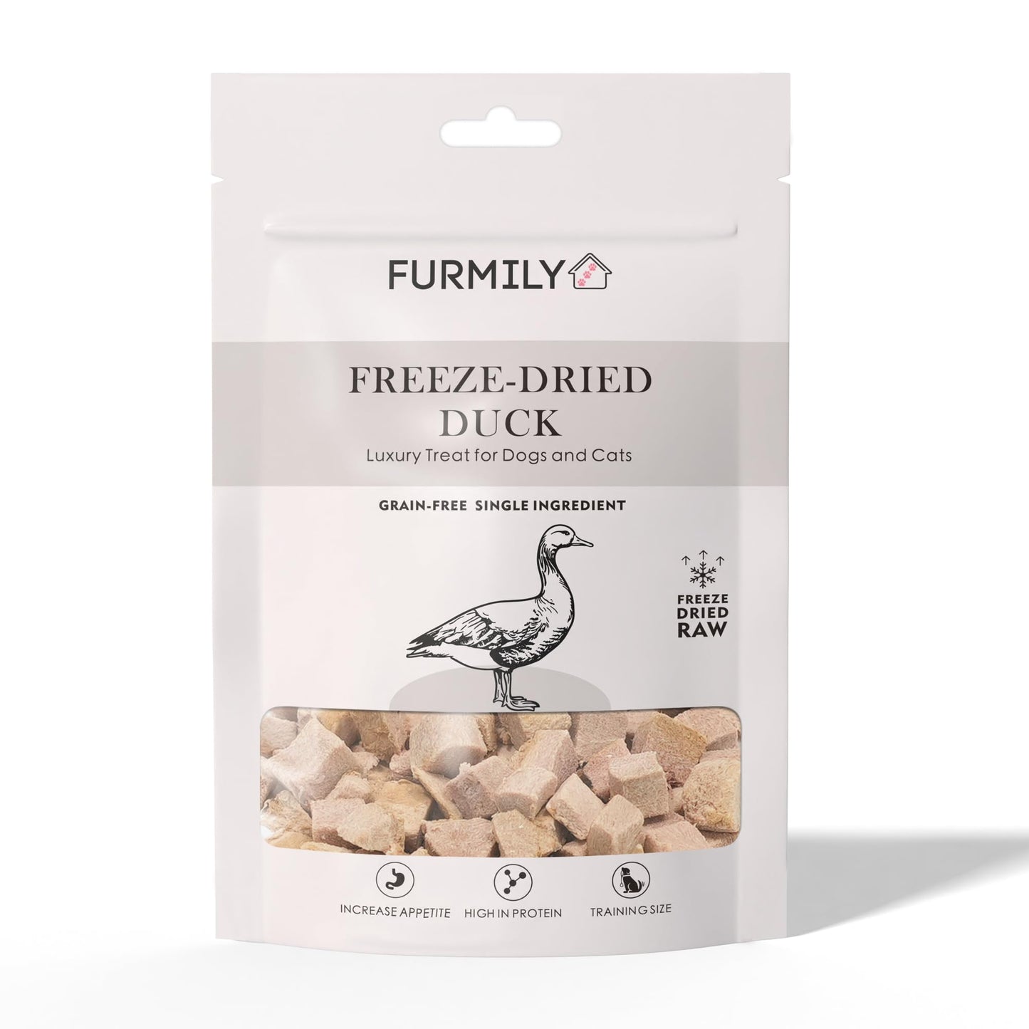Freeze-Dried Chicken Pet Treats by FURMILY 40g, for Cat & Dog, Food Topper, Natrual, No Additive, 100% Chicken, Freeze-dried to protect nutrition, High protein, Healthy, Easy Digestion