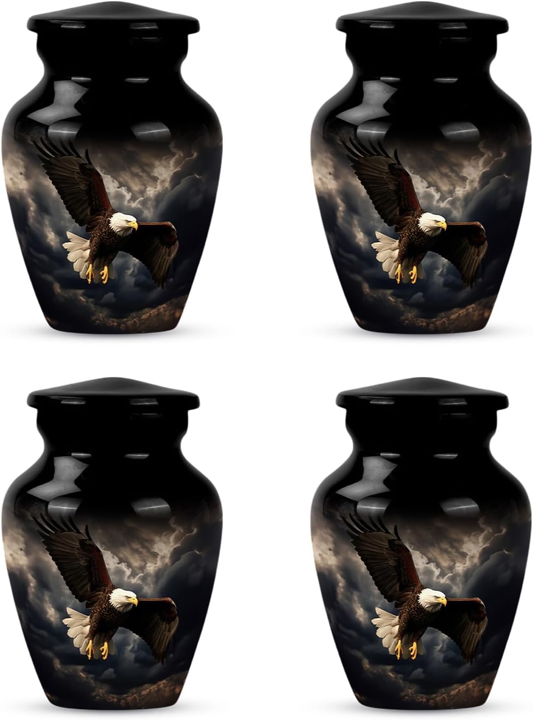 YASUBJAG Dove Urn - Aluminium Cremation Urn for Adults, Multicolor, Birds Pattern, 10 Inch