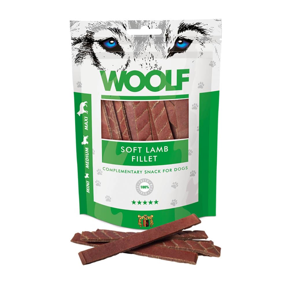 WOOLF Soft Duck Fillet Dog Treats - Complementary Snacks for Dogs. All-Natural Ingredients, High Meat Content, Nutritional, Free from Artificial Additives. Suitable for Dogs (100g)