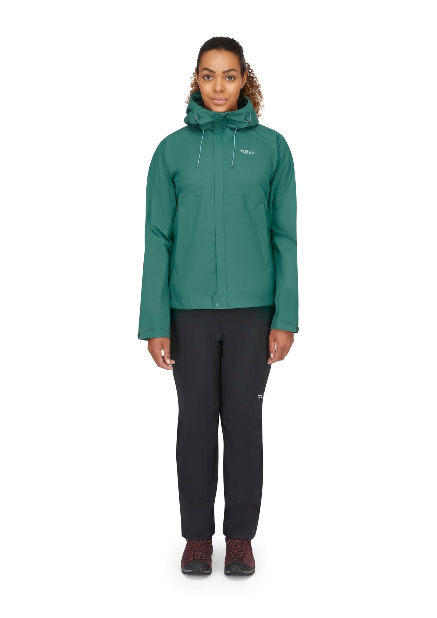 Rab Women's Downpour Eco Waterproof Breathable Jacket for Hiking, Trekking, & Climbing