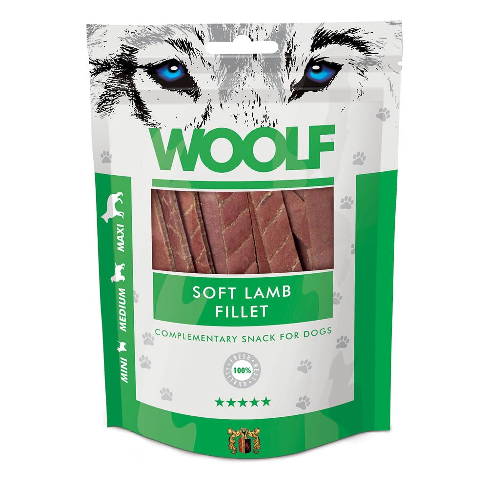 WOOLF Soft Duck Fillet Dog Treats - Complementary Snacks for Dogs. All-Natural Ingredients, High Meat Content, Nutritional, Free from Artificial Additives. Suitable for Dogs (100g)