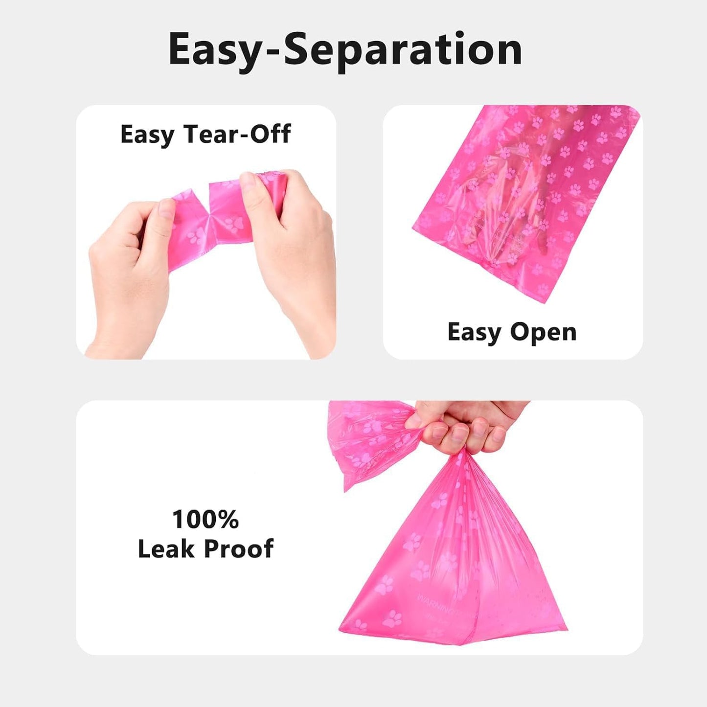 Nineaccy Biodegradable Dog Poo Bags with Holder-240 Large Poop Bags, Corn Starch Blended Compostable Poo Bag, Extra Thick Strong Leak Proof Poop Waste Bag for Dogs