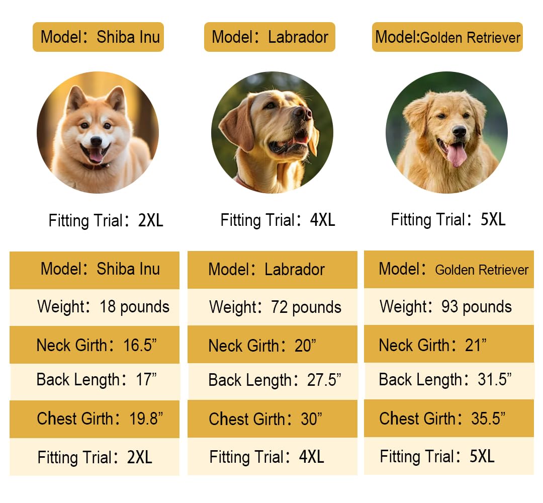 KOOGAL Waterproof Dog Raincoat with Hood Reflective Design with Leash Hole, Adjustable Reflective Jacket,Rain Poncho, Breathable and Lightweight, Suitable for Rainy Day Walking