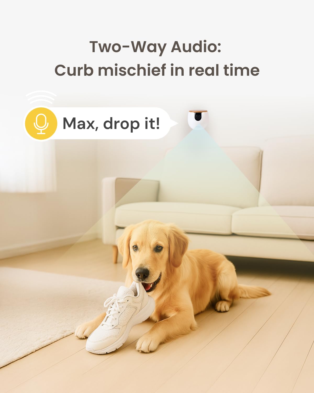 Furbo 360° Pet Camera w/Home Safety Package [PREMIUM W/SUBSCRPITION] Smart Pet Monitor w/App for Pet & Home, Rotating 360° View, Colour Night Vision, Auto-Tracking, Treat-toss, Barking, Smart Alert