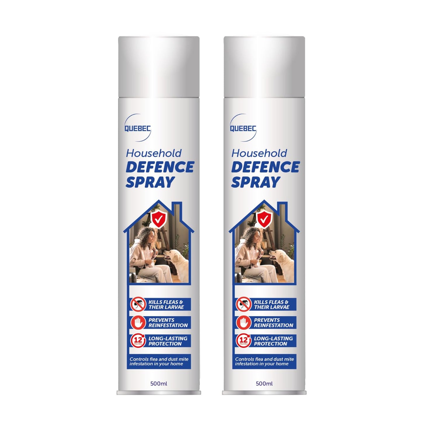 Quebec Household Flea Spray for the Home – Powerful Flea & Pest Control for Home, Effective Against Fleas, Ticks, Bed Bugs, Ants & Insects Long-Lasting Safe for Indoor Use Easy Application – 500ML (1)