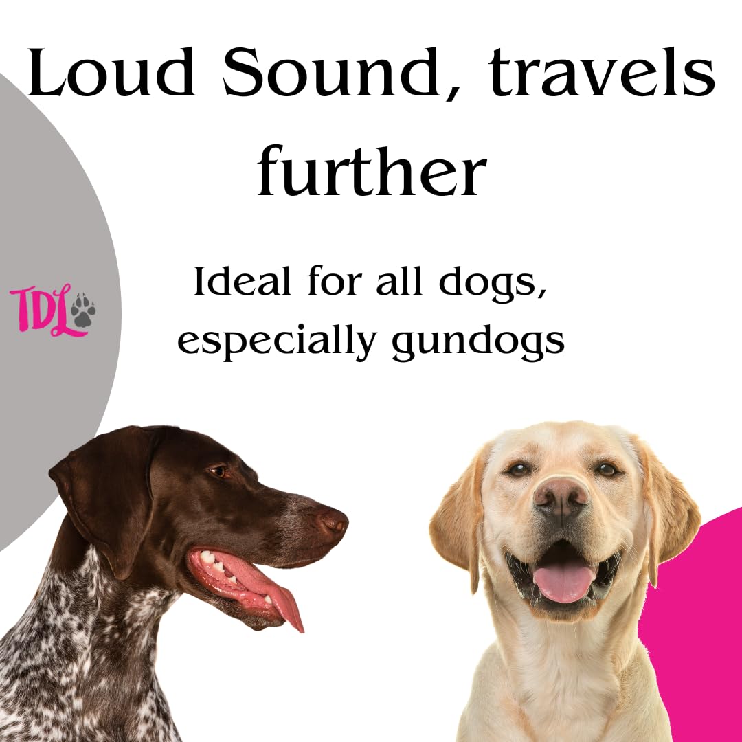 TDL Gun Dog Training Whistle with Lanyard - Dog Whistle with Loud, Solid Tone & Far Reaching Sound - Ideal High-Frequency Long-Distance Dog Recall Whistle for Most Breeds