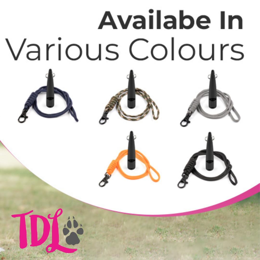 TDL Gun Dog Training Whistle with Lanyard - Dog Whistle with Loud, Solid Tone & Far Reaching Sound - Ideal High-Frequency Long-Distance Dog Recall Whistle for Most Breeds