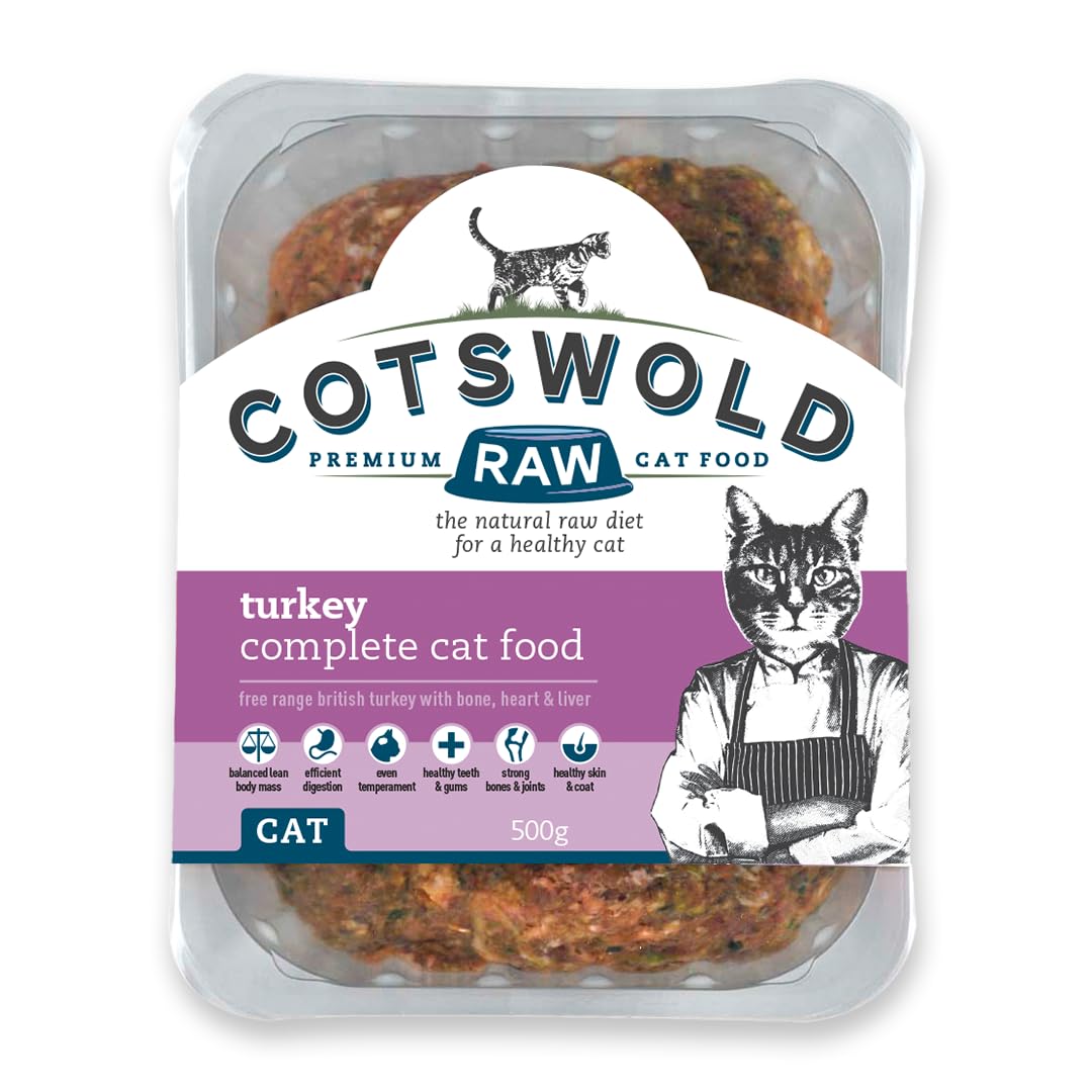 Cotswold RAW Complete Cat, Raw Cat Food, GWF Nutrition, Premium British Meat Raw Food for All Cats, Frozen Cat Meal, Mixed Mince – 6kg