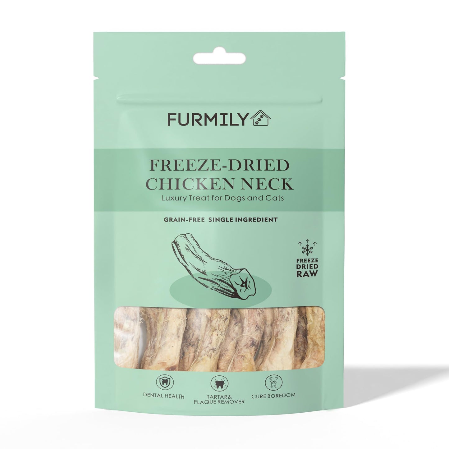 Freeze-Dried Chicken Pet Treats by FURMILY 40g, for Cat & Dog, Food Topper, Natrual, No Additive, 100% Chicken, Freeze-dried to protect nutrition, High protein, Healthy, Easy Digestion