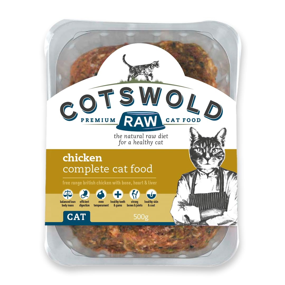 Cotswold RAW Complete Cat, Raw Cat Food, GWF Nutrition, Premium British Meat Raw Food for All Cats, Frozen Cat Meal, Mixed Mince – 6kg
