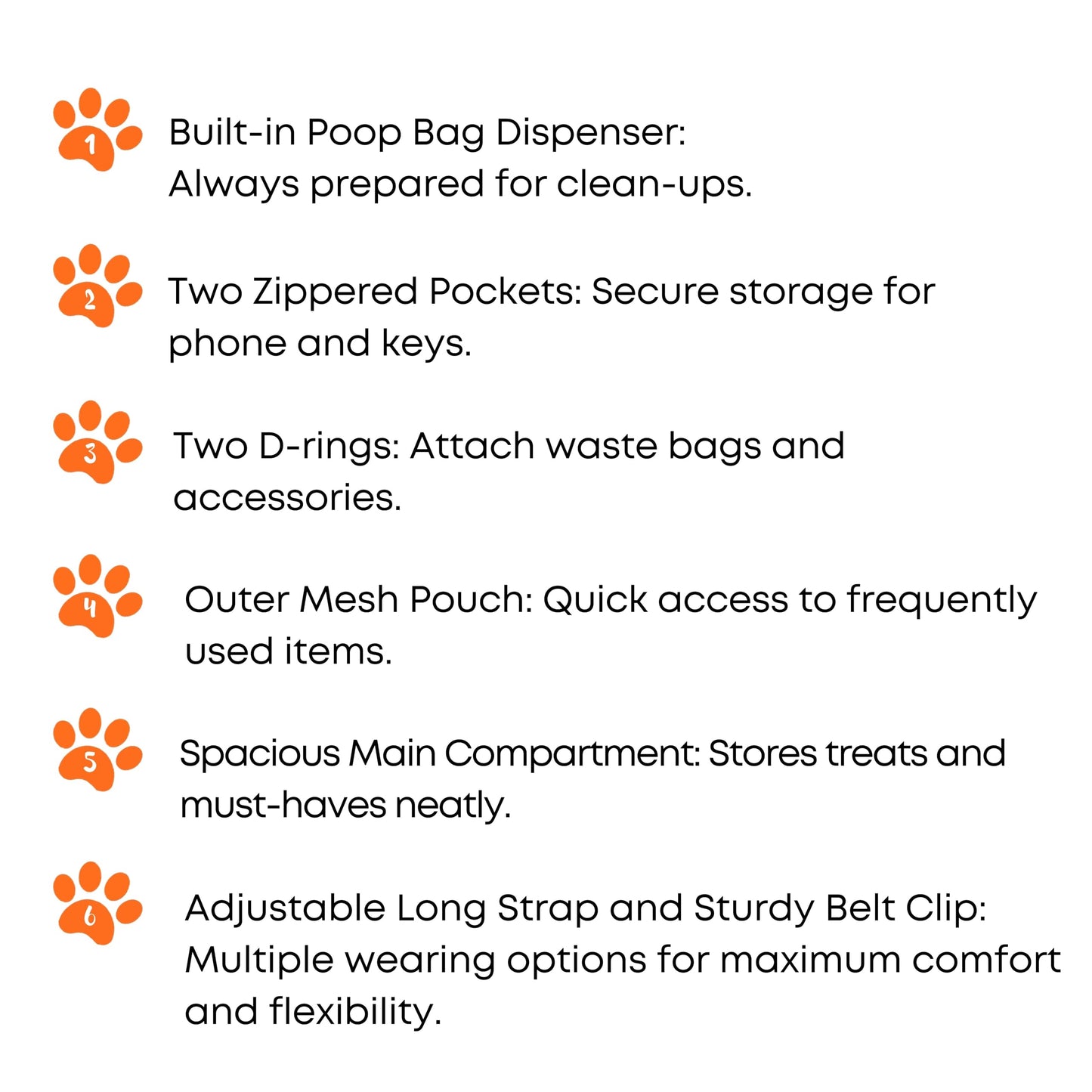 Sweetie Premium Dog Treat Pouch Bag for Walking & Training, with Poop Bag Holder, Collapsible Bowl & Free Clicker - Perfect Puppy Kit