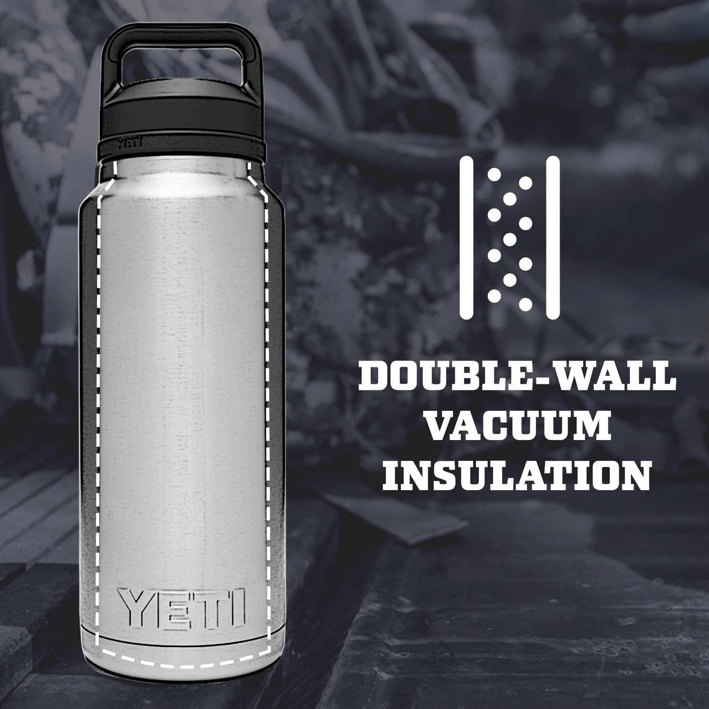 YETI Rambler Bottle Chug, Vaccum Insulated Stainless Steel Bottle with Leakproof Chug Cap, 26 oz (769 ml)