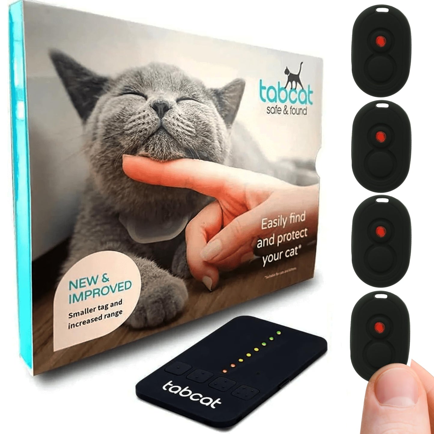 V2 Cat & Kitten Tracker - More Accurate than GPS - No Monthly Fee or Subscription - Includes 2 Homing Tags - Up To 150m Range - Small & Lightweight Tags Perfect to Find Indoor & Outdoor Cats
