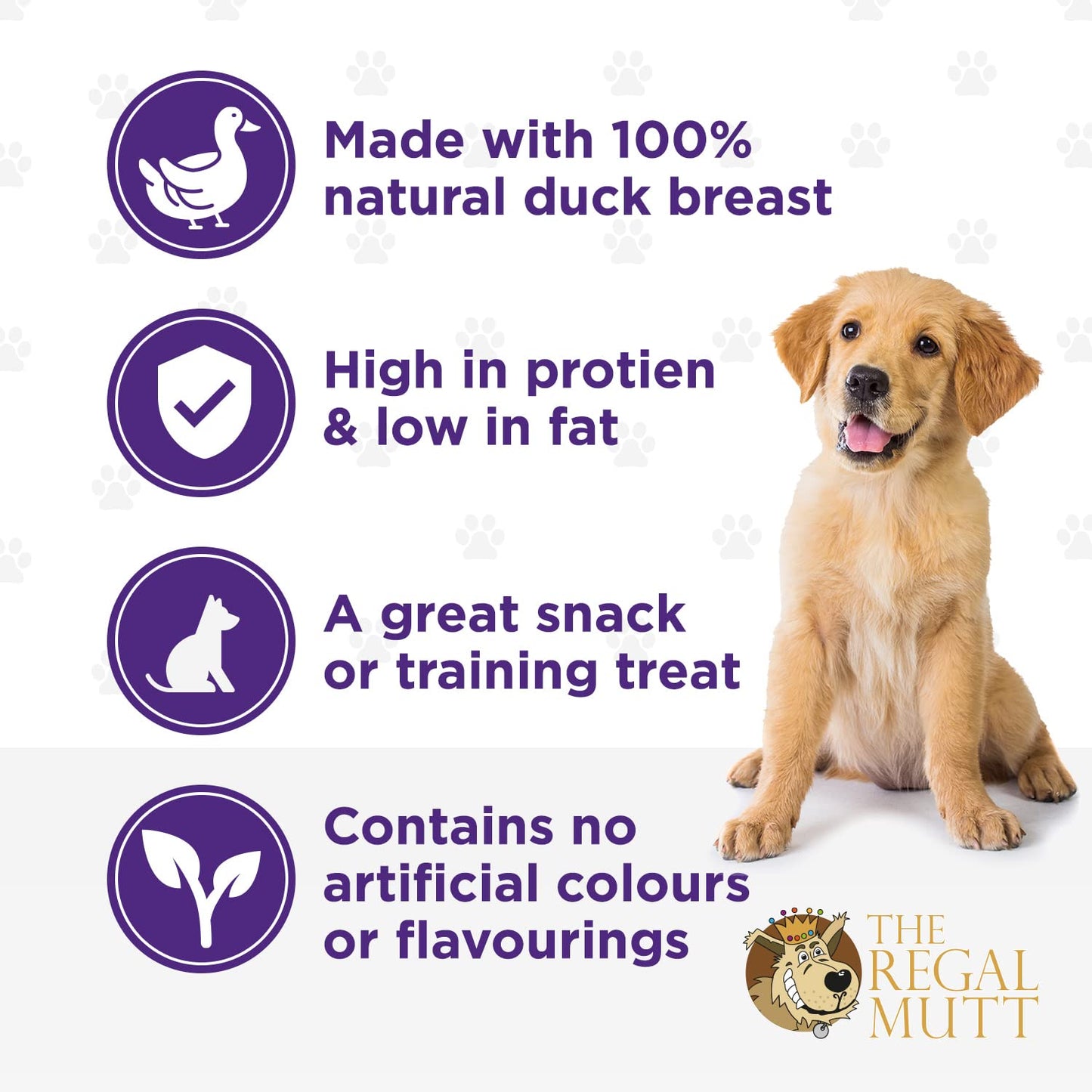 The Regal Mutt - Chewy Duck Fillets - 1kg Bag