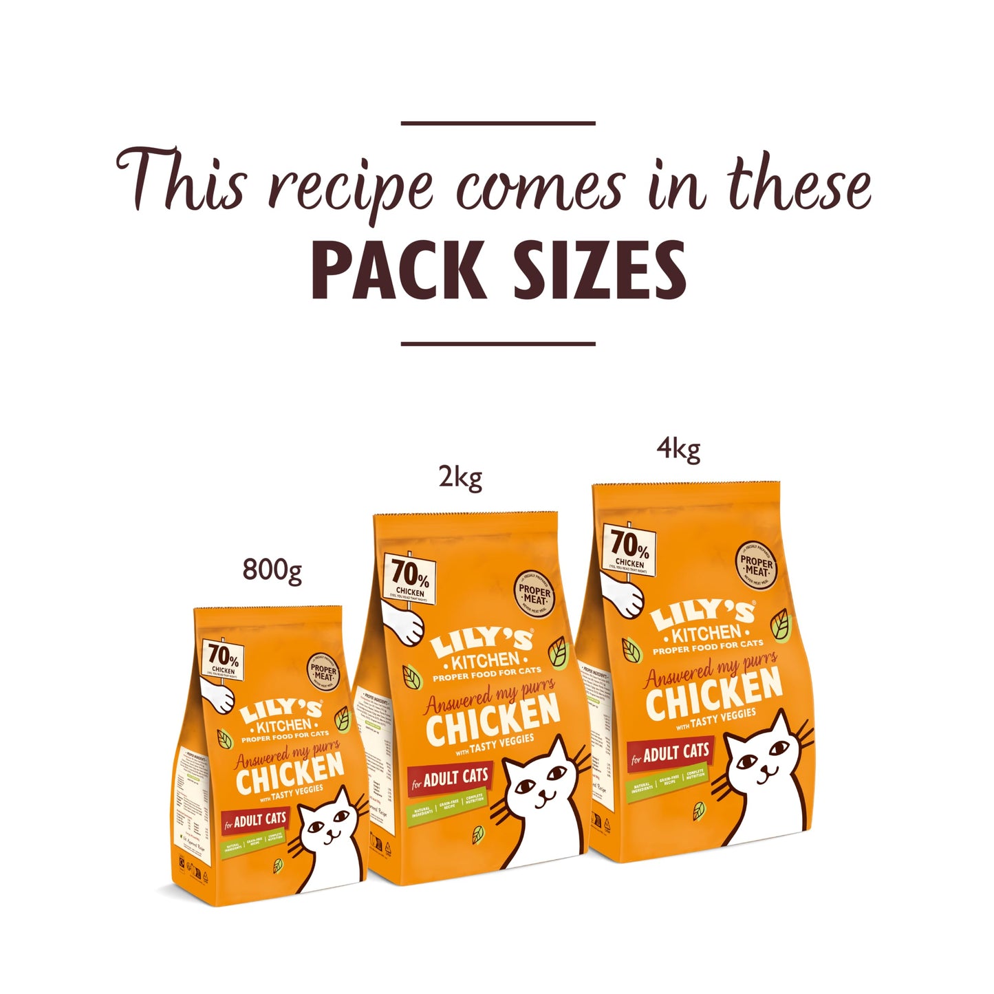 Lily's Kitchen Made with Natural Ingredients Adult Dry Cat Food Bag Grain-Free Recipe