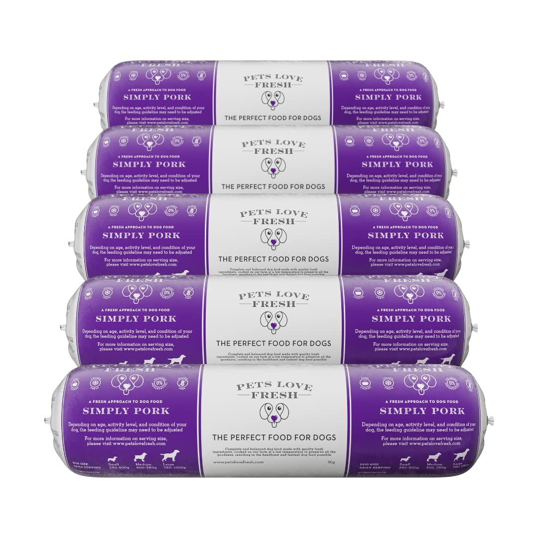 Healthy & Tasty Fresh Dog Food by Pets Love Fresh - 100% Natural - Real British Meat - Zero Preservatives - SimHealthy & Tasty Fresh Dog Food by Pets Love Fresh - 100% Natural - Real British Meat - Zero Preservatives - Simply Chicken (5 x 600g chub rolls)