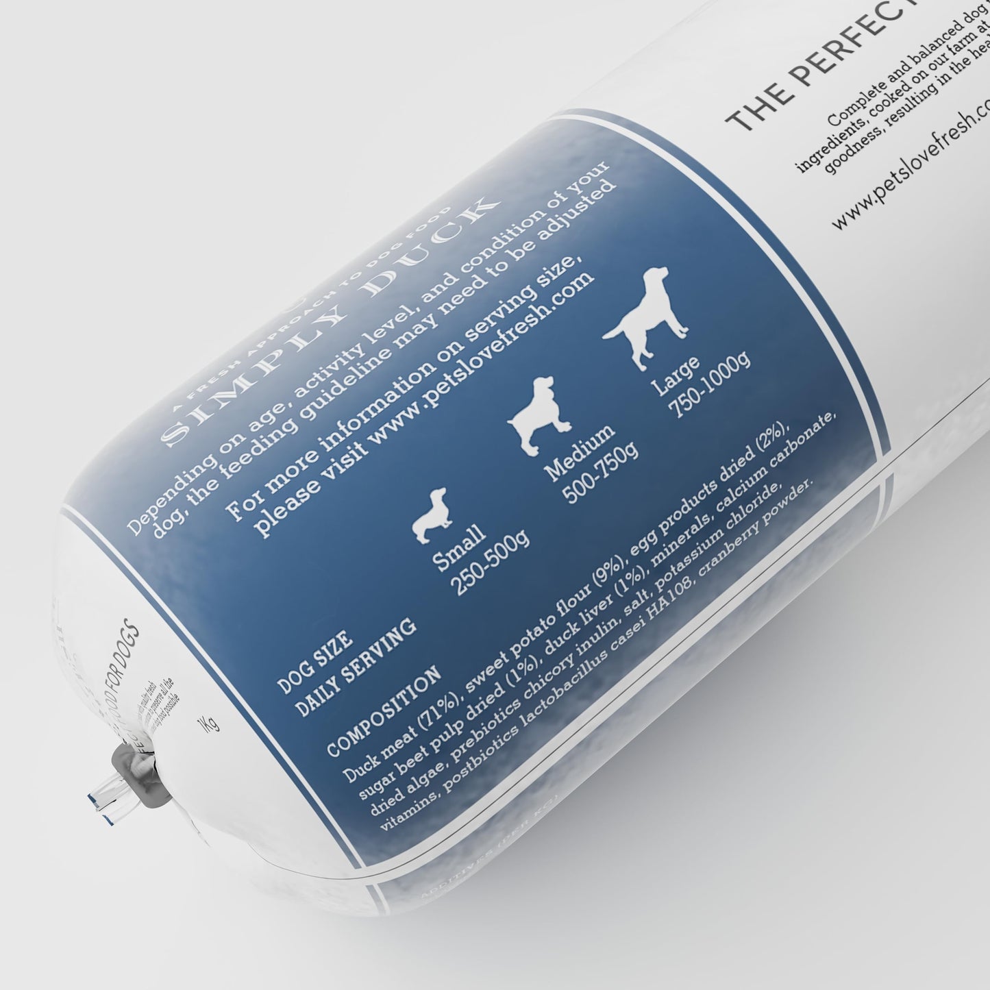 Healthy & Tasty Fresh Dog Food by Pets Love Fresh - 100% Natural - Real British Meat - Zero Preservatives - SimHealthy & Tasty Fresh Dog Food by Pets Love Fresh - 100% Natural - Real British Meat - Zero Preservatives - Simply Chicken (5 x 600g chub rolls)