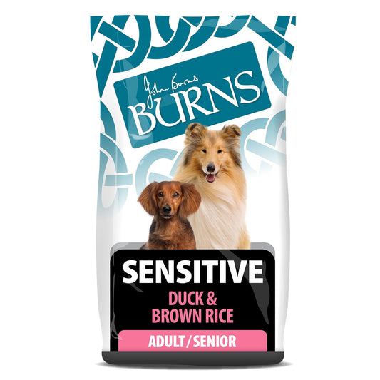Burns Pet Nutrition Hypoallergenic Complete Dry Dog Food Adult and Senior Dog Sensitive with Duck and Brown Rice 2 kg