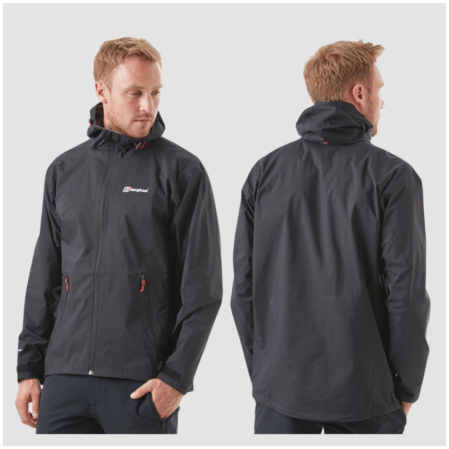 Berghaus Men’s Stormcloud Waterproof Jacket with Adjustable Hood and Drawcord Hem, Breathable, Lightweight & Durable Technical Raincoat, Ideal for Walking, Hiking & Outdoor Recreation