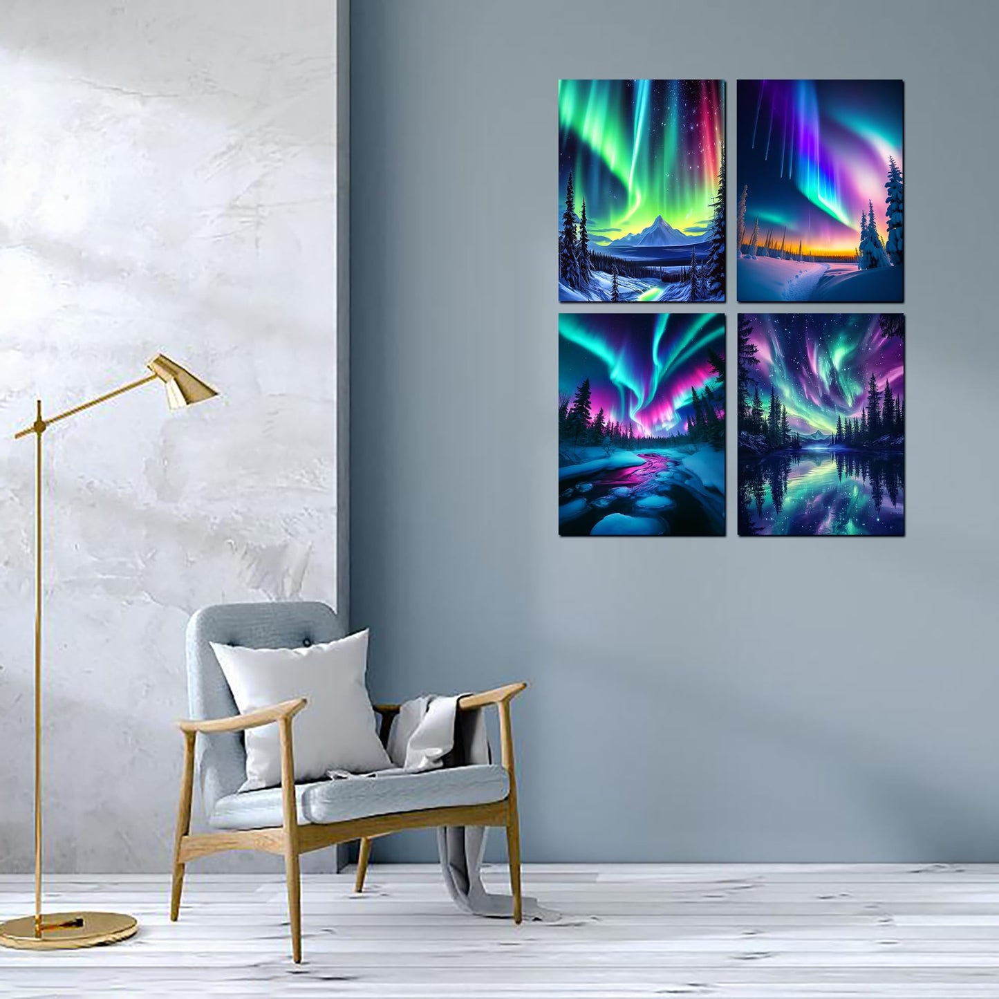 Muzagroo Art 5D Diamond Painting Kits for Adults, DIY Diamond Art Kits for Beginners, Turtle Diamond Dot Kits Gem Arts and Crafts for Living Room, Gem Painting Bedroom 4 PCS Wall Art