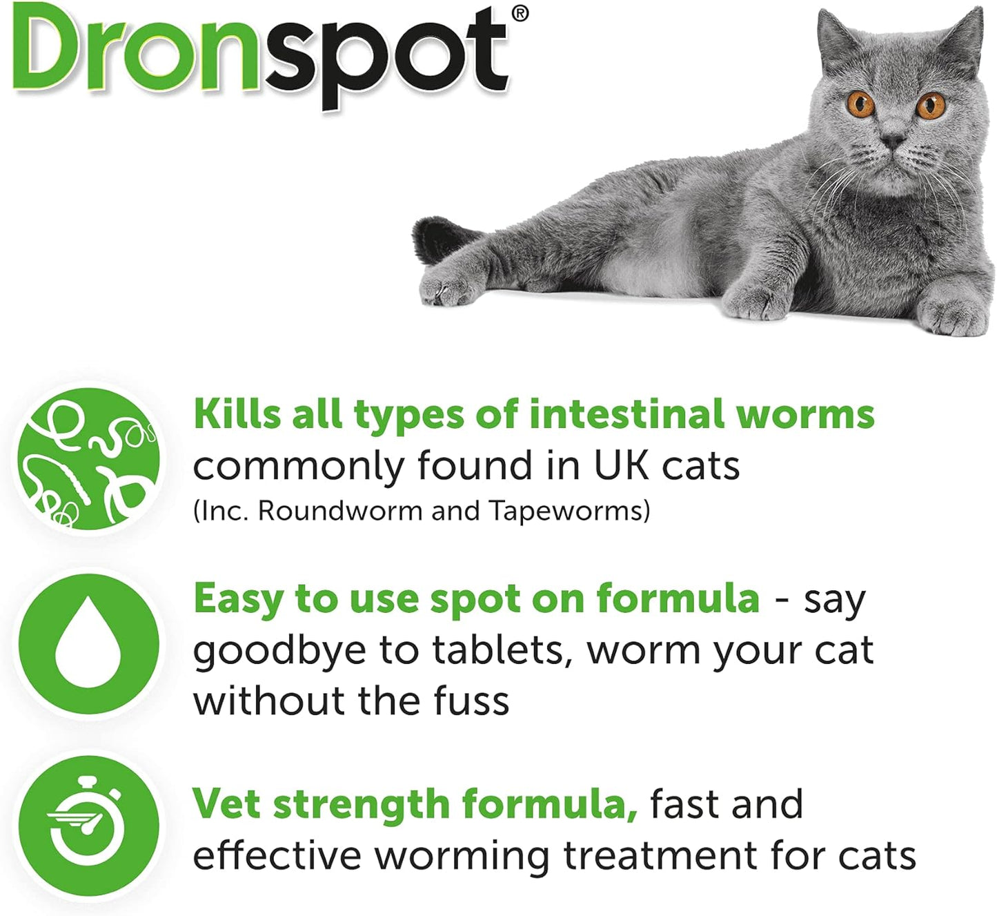 Dronspot Worming Spot On For Medium Cats (2.5-5kg)