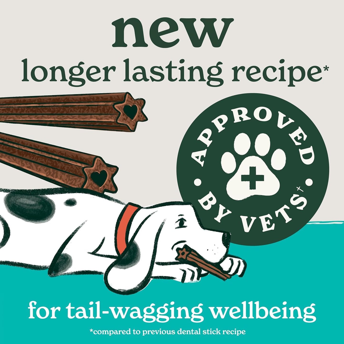 Forthglade Natural Dog Dental Sticks (20 Sticks) - Plant-Based & Grain Free Dog Treats, Dental Chews for Fresh Breath, Removes Plaque and Tartar, Resealable Bags