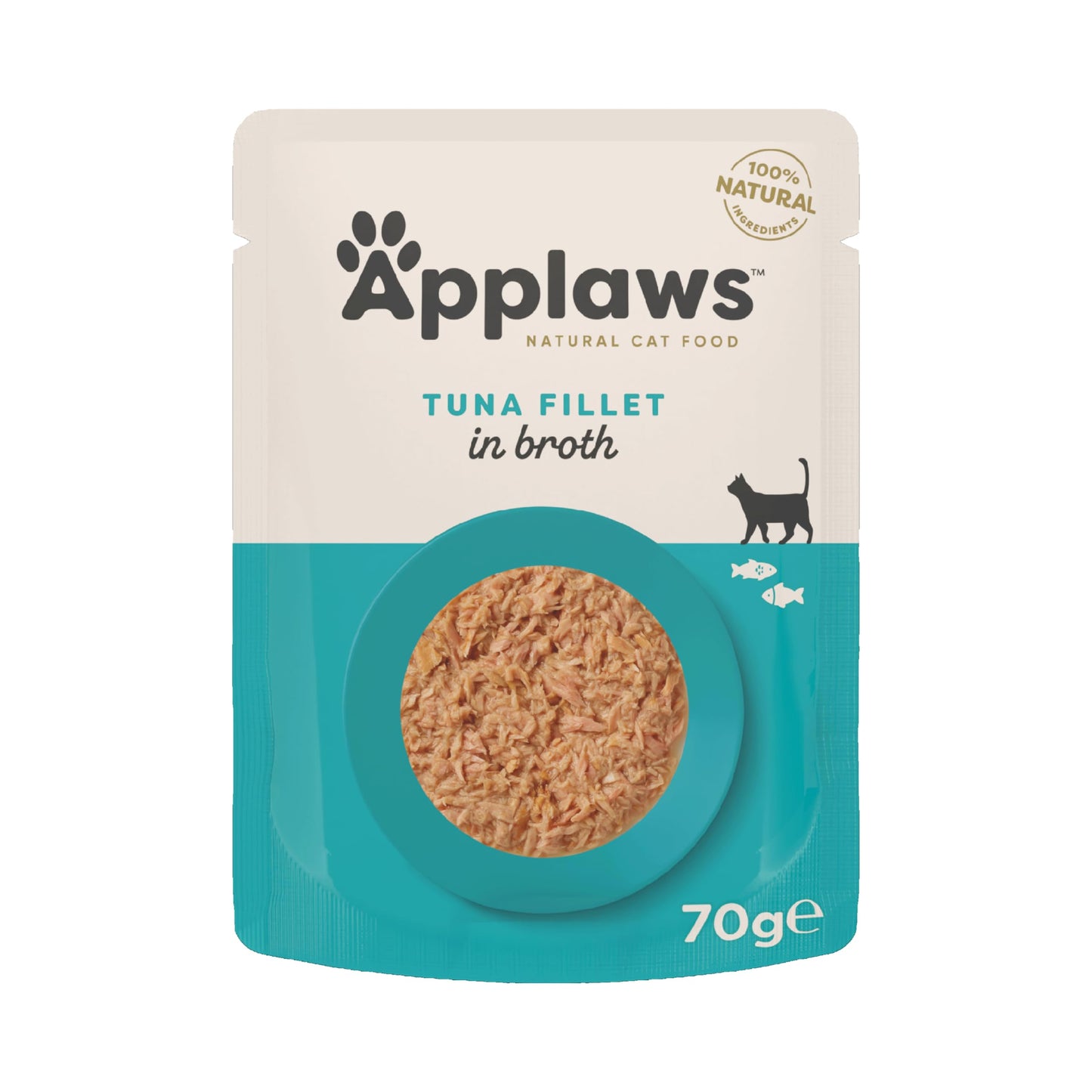 Applaws 100% Natural Wet Cat Food, Pouch Multipack Chicken Selection in Broth, 70 g (12 x 70 g Pouches)