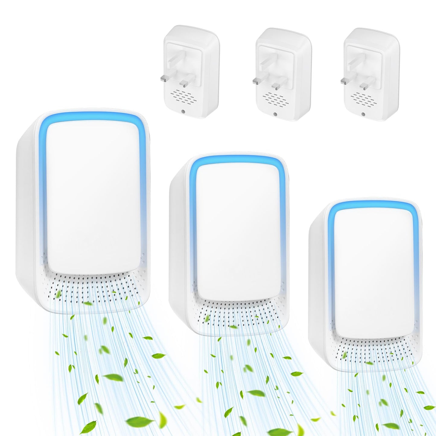 Air Purifier for Bedroom Home, 2 Pack Plug In Negative Ion Air Purifier, Portable Quiet Ioniser for Smokers, Reduces Odours from Pets/Toilet/Dust/Office/Home/Room (2)
