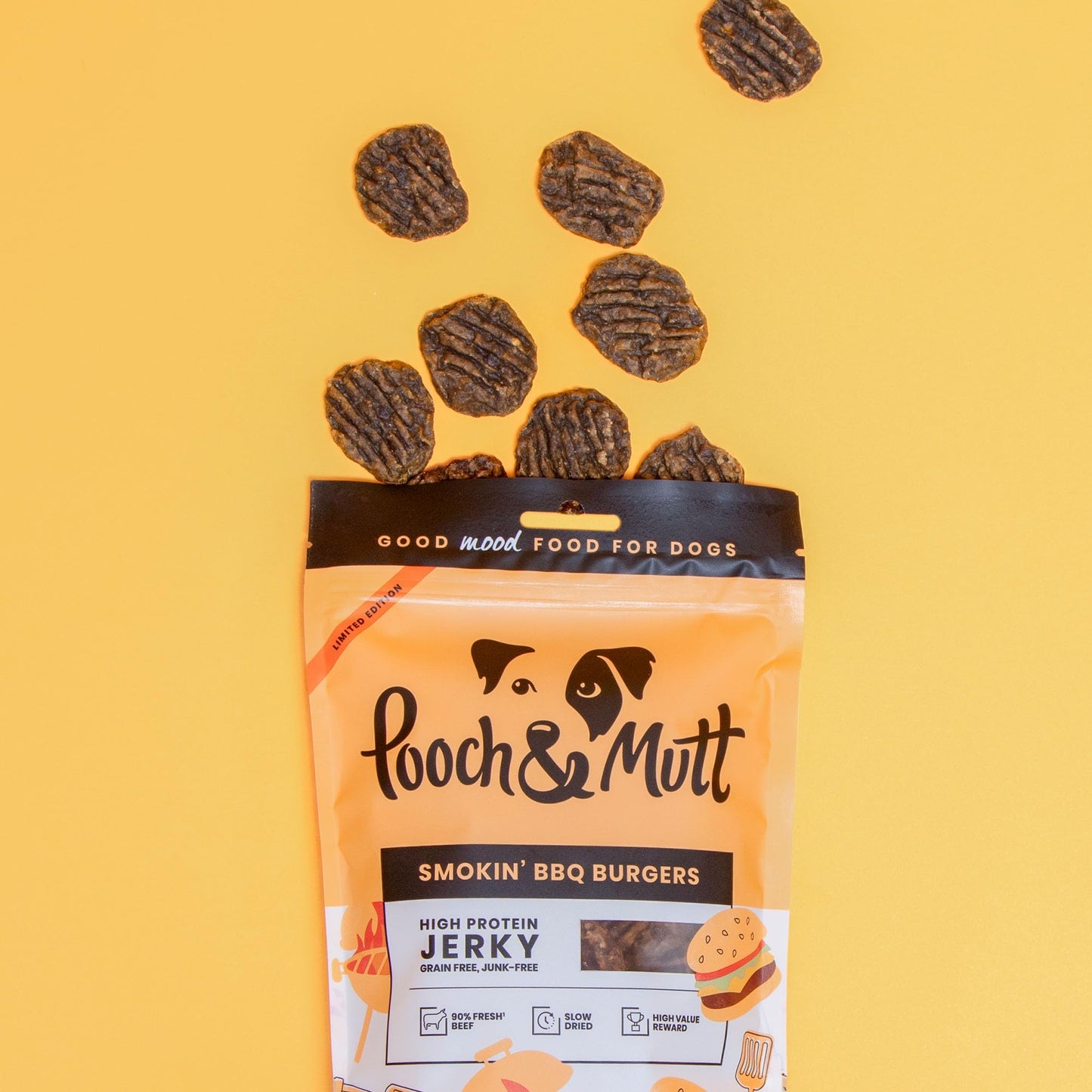 Pooch & Mutt - Meaty Jerky Treats, Grain Free Baltic Beef for Training Reward
