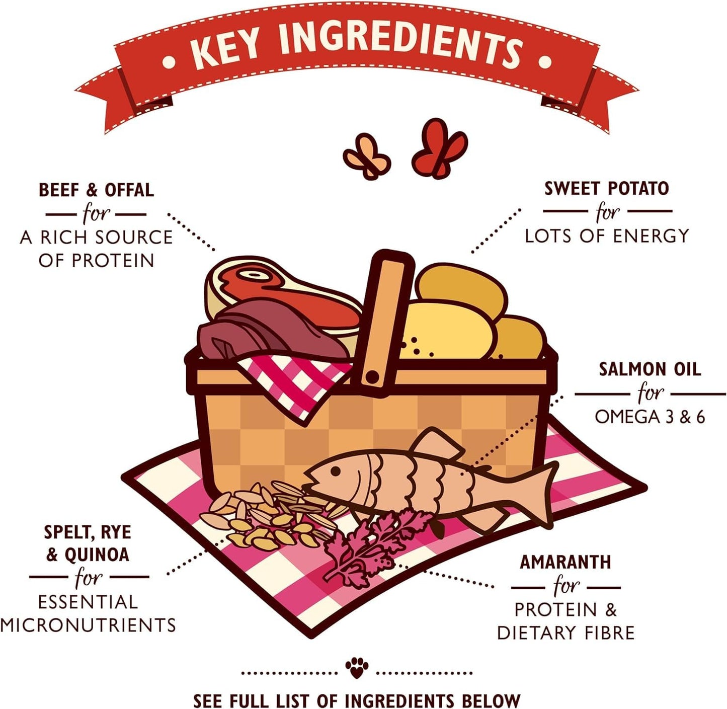 Lily’s Kitchen Made with Natural Ingredients Adult Dry Dog Food Beef Stew with Ancient Grains 1kg Bag