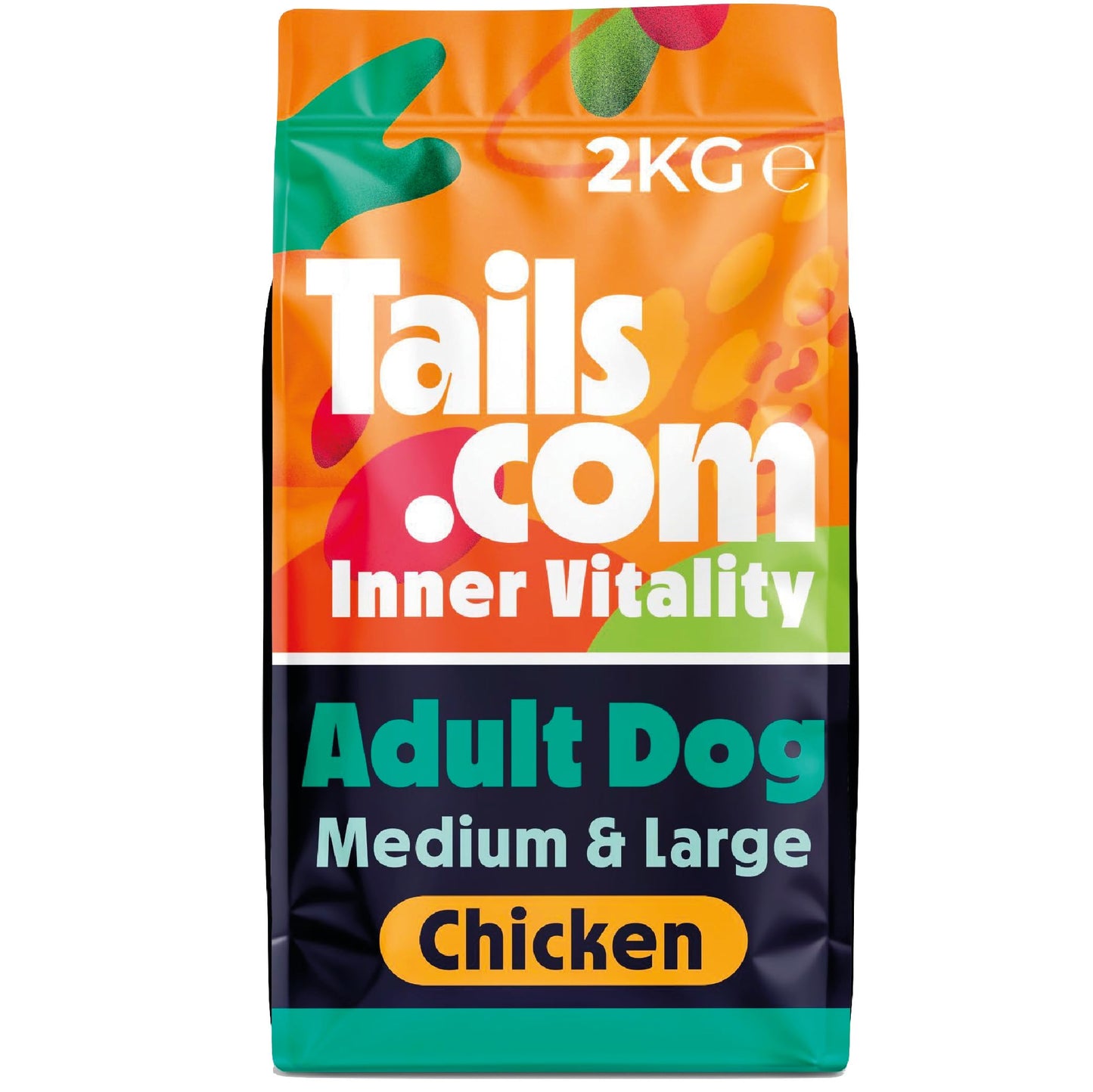 Tails.com Inner Vitality - Dry Dog Food Medium & Large Adult Chicken 2kg - 1-7 yrs - Source of glucosamine & chondroitin to support healthy joints