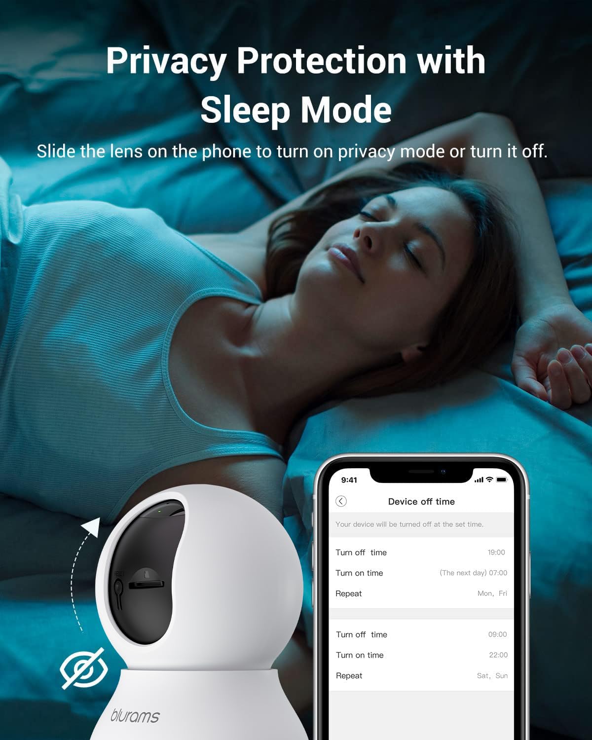 blurams Pet Camera 2K, Indoor Camera, Dog Camera, 360° Home Security Camera, Night Vision, Motion Tracking, 2-Way Talk, Cloud&SD, APP Control, Works with Alexa