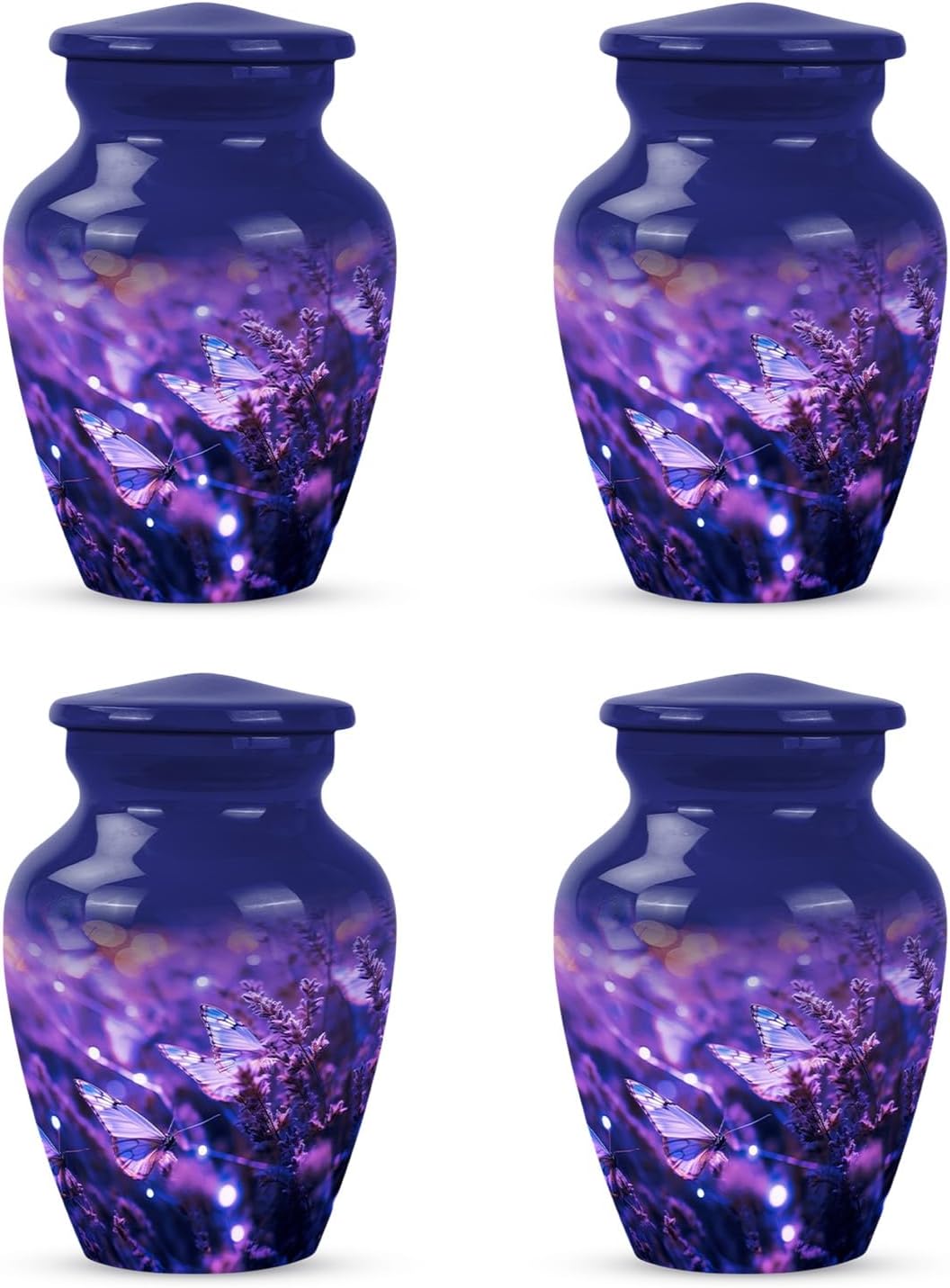 YASUBJAG Dove Urn - Aluminium Cremation Urn for Adults, Multicolor, Birds Pattern, 10 Inch