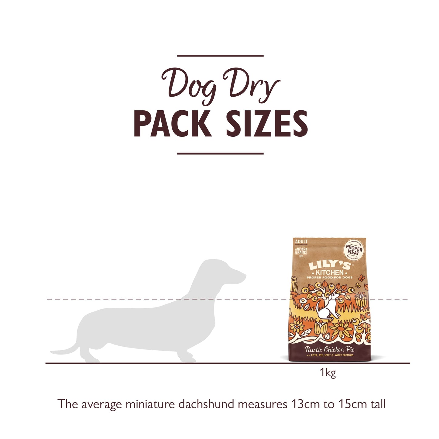 Lily’s Kitchen Made with Natural Ingredients Adult Dry Dog Food Beef Stew with Ancient Grains 1kg Bag