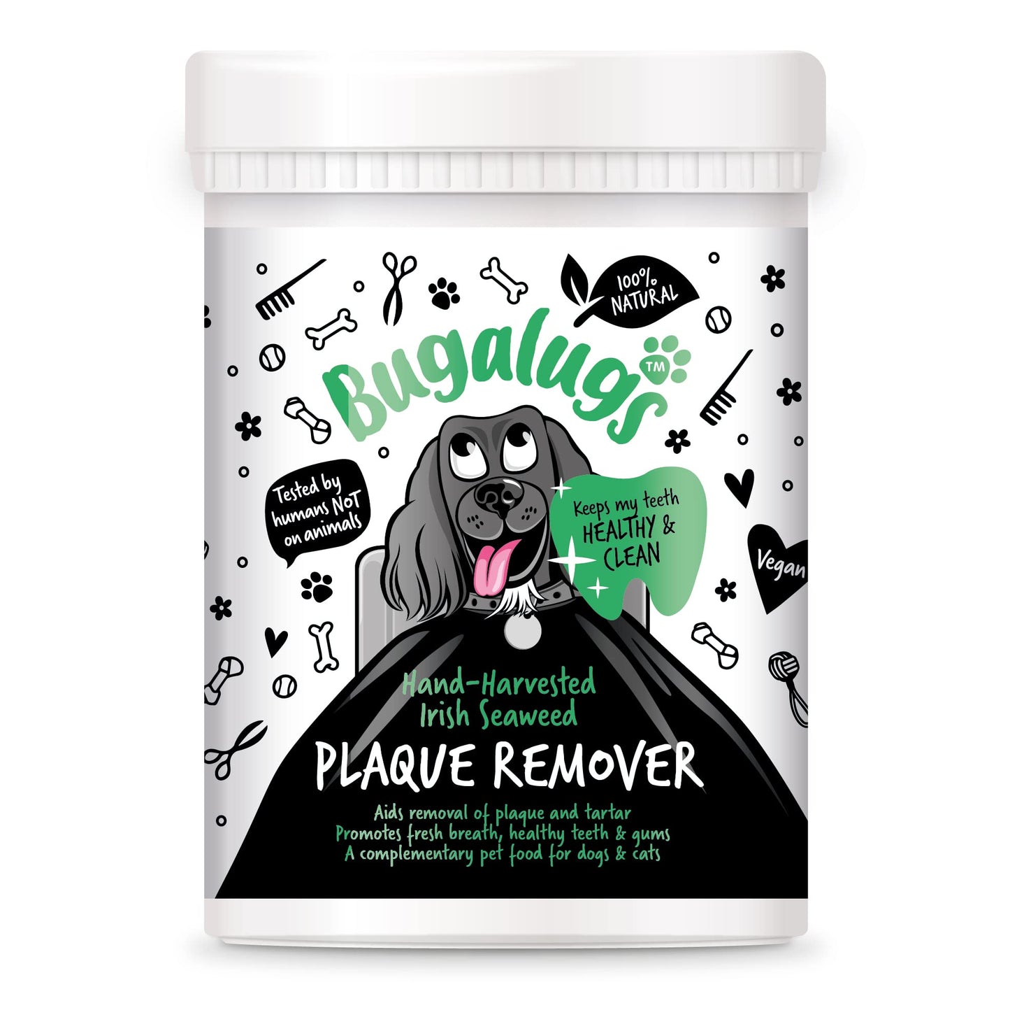 BUGALUGS Plaque Off Remover for Dog 70g Teeth & Bad Breath 100% Natural | Plaque Off Dogs No Need for Dog Toothbrush or Dog Toothpaste | Remove Dog Bad Breath & Plaque Remover for Dogs & Cats (70g)